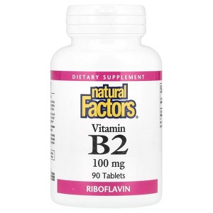 Natural Factors Vitamin B2, Riboflavin, 100 mg, 90 Tablets - 1 of 3