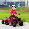 6V Electric Ride-On Quad Bike with Back Trailer, Forward/Reverse & Wear-Resistant Wheels for Toddlers, Red - 2 of 4