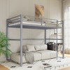 NicBex Twin/Full Size Loft Bed ,Loft Bed Frame with Safety Guard Rails & Flat Ladder,Metal Bed Frame for Kids Teens Adults - 2 of 4