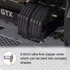 SilverStone Technology  SST-PP07E-PCIB 6+2pin black sleeve extension cable 18AWG black cable comb x 4 - 3 of 4