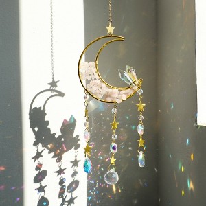 Crystals Suncatcher Moon Sun Catcher Hanging Ornaments Gifts For Christmas Birthday Valentine Mothers Day - 1 of 4