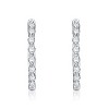 Guili 2.40ctw Stud Earrings with Lab-Created Moissanite Solitaire in Princess Cut, Queen Crown Design – Elegant & Roya - 2 of 2