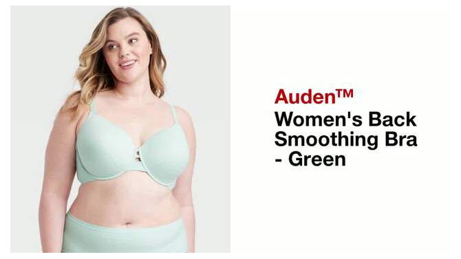 Women's Back Smoothing Bra - Auden™ Green, 2 of 4, play video