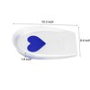 Unique Bargains Silicone Heel Support Cup Pads Orthotic Insole Plantar Care Heel Pads Love Pattern Size 33-39 6Pcs - 4 of 4