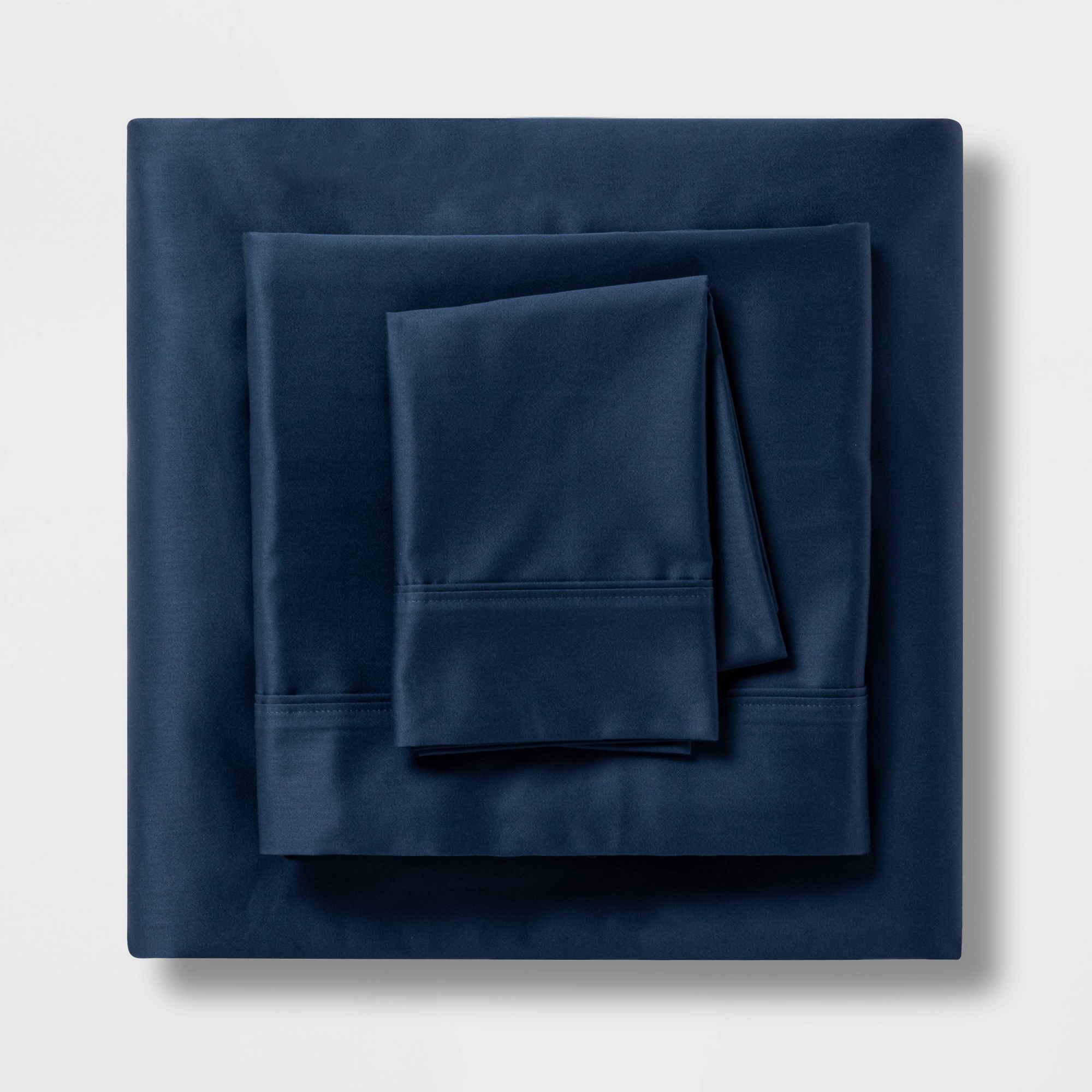 Queen Solid Performance 400 Thread Count Sheet Set Metallic Blue - Threshold™
