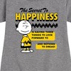 - Peanuts - Secret To Happiness Graphic Short Sleeve Fleece Dress - 2 of 4