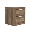 Galano Harlowin 2-Drawer Bedside Table Cabinet Nightstand w/Drawers Storage (20.3 in. × 16.3 in. × 18.9 in.) in Dusty Gray Oak, Knotty Oak - 3 of 4