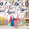 Big Dot of Happiness Batter Up - Baseball - Baby Shower or Birthday Party Hanging Decor - Party Decoration Swirls - Set of 40 - 2 of 4