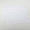 Saro Lifestyle Linen Hemstitch Placemat, 14"x20" Oblong, White (Set of 4) - 2 of 3