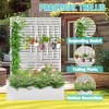 TOAOTBNBO Outdoor Planter Box with Square-Hole Trellis, Metal Raised Garden Bed for Climbing Plants, Galvanized Garden Box with Drainage Holes - 4 of 4