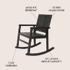 JONATHAN Y Ned Modern Chevron-Back 300-Lbs Support Acacia Wood Patio Outdoor Rocking Chair - 3 of 4
