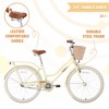NAYSAYE 24 Inch Girls Bike Steel Frame Dual Brake System Comfortable Saddle Bikes for Outdoor Play, Yellow, 61.02"*22.05"*35.43" - 3 of 4