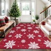 COZONY Christmas Area Rug Mat, Washable Non-Slip Holiday Runner Carpet with Snowflake Pattern for Living Room, Bedroom Decor - 4 of 4