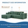 PexFix 104" Modular Sectional Sofa with L-Shape Chaise Modern Upholstered Cloud Couches with Throw Pillows for Living Room Bedroom Light Green - 4 of 4