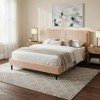 Queen Size Camel Plush Soft Upholstered Bed Wood Frame & Upholstered Headboard-- Frevyn - 2 of 4