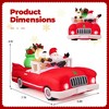 Costway 7.7 FT Long Christmas Inflatable Santa Claus and Reindeer Riding Red Car - 3 of 4