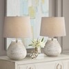 360 Lighting Country Cottage Accent Table Lamps 19 1/2" High Set of 2 Mercury Glass Teardrop Gray Drum Shade for Bedroom Bedside - 2 of 4