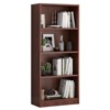 FURNIinspire Decorative Bookshelf 4 Shelf Adjustable Bookshelf, Floor Standing Storage Shelves For Home Office Organization, Brown, 11.6"*24.4"*55.9" - 2 of 4