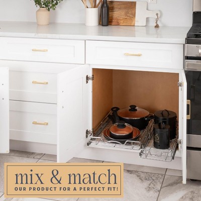 21-Inch Chrome Steel Pull-Out Cabinet Organizer