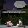 Garden Parasol 14.4ft Double-Sided Sun Umbrella with Base, Patio Parasol with LED Solar Lights - 3 of 4
