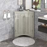 Modern Triangle Freestanding  Bathroom Storage Cabinet with Adjustable Shelves-ModernLuxe
