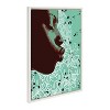 Kate and Laurel Sylvie Kiss Framed Canvas by Arm of Casso, 23x33, White - 2 of 4