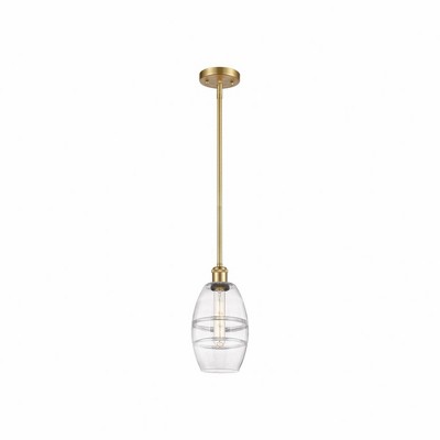 Vaz - 1 Light Stem Hung Mini Pendant In Industrial Style-8.13 Inches Tall and 5.88 Inches Wide