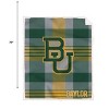 NCAA Baylor Bears Plaid Steel Royal Plush Faux Shearling Blanket - 3 of 3