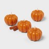 4pk Mini Wax Pumpkin Figural Candle Set - Threshold™ - 3 of 3