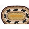 Earth Rugs Cabin Bear 2 Oval Patch Rug – Braided Jute 20x30 Rustic Lodge Accent with Bear Motif - 3 of 3