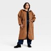 Women's Faux Suede Long Coat - Universal Thread™ Tan - 3 of 3