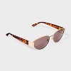 Women's Shiny Metal Cateye Sunglasses - Universal Thread™ Tortoise - 2 of 3