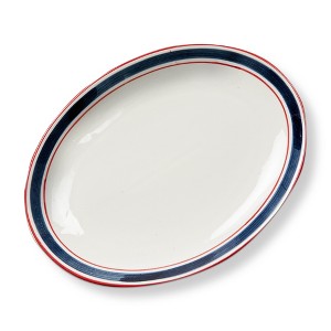 tag Summer Stripe Serving Platter - Dishwasher Safe, 13.25" x 10" x 1.25", Perfect for Everyday Use and Entertaining - 1 of 1