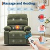 Mamual Recliner with Massage and Heat, 360° Swivel Linen Recliner Chair with Cup Holders & Side Pocket for Adults - 4 of 4