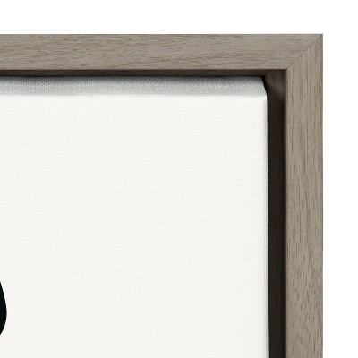 Gray Framed Abstract Botanical Canvas Wall Art, 18x24