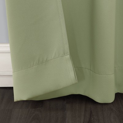 Sage Green Blackout Grommet Curtain Panel, 40" x 84"