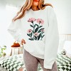 Simply Sage Market Pink Daisies Watercolor Lightweight Garment Dyed Sweatshirt - 3 of 4