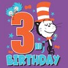 Girl's Dr. Seuss Cat in the Hat and Friends Birthday  T-Shirt - 3rd Birthday Girl - Large - 2 of 4