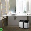 2x5.3 Gal (2x20L) Dual Compartment Open Top Trash Can Stainless Steel Recycling & Waste Bin - 3 of 4