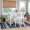 Powell 3pc Shelby Counter Height Dining Set White - 2 of 4