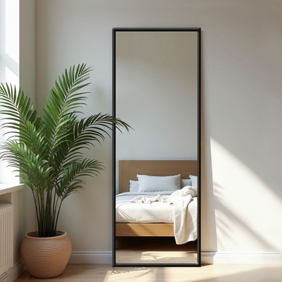 56" x 19" Aluminum Alloy Frame Full Length Mirror, Standing Hanging or Leaning Wall Floor Mirror for Bedroom Living Room Dressing Room