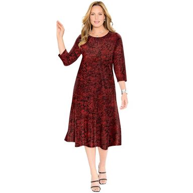 knee length dresses for ladies Strapless Fit and Flare Dress with Tiered Skirt main image 1