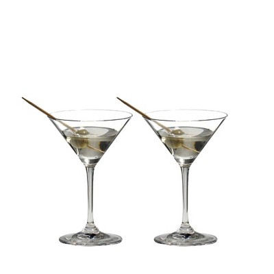 Riedel 6416/77 Vinum Dishwasher Safe Crystal Inverted Cone Shaped Martini Cocktail Glass Set, 4.58 Ounce, (2 pack)