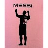 Girls' Messi Silhouette Short Sleeve Graphic T-Shirt - Pink - 3 of 3