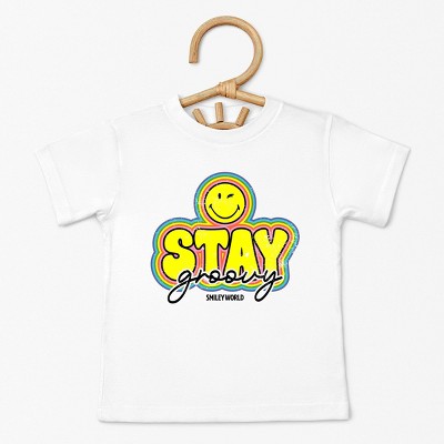 The Juniper Shop SmileyWorld Stay Groovy Toddler Short Sleeve Tee