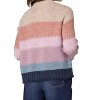 Women's Soft long sleeve metallic accent sweater multi color striped sweater - HIDDEN - 3 of 4