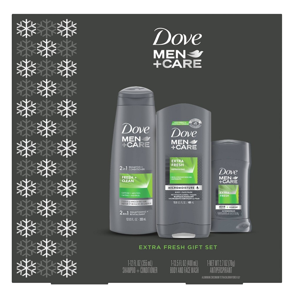 UPC 079400487155 product image for Dove Men+Care Extra Fresh Antiperspirant & Deodorant + Body Wash + 2-in-1 Shampo | upcitemdb.com