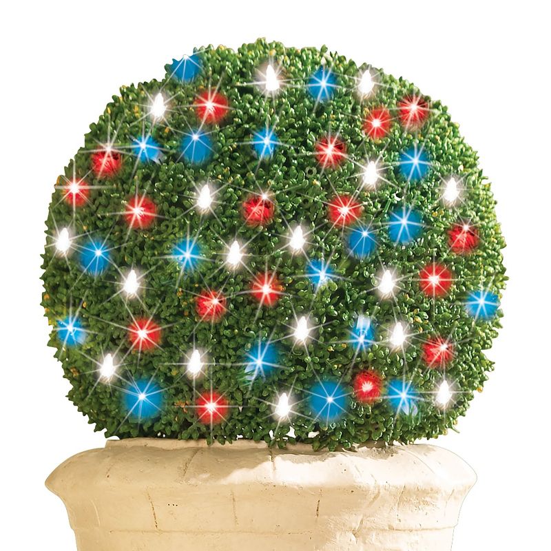 Collections Etc Set of 70 Patriotic LED Lighted Bulb String Lights NO SIZE, 1 of 4