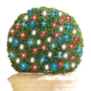 Collections Etc Set of 70 Patriotic LED Lighted Bulb String Lights NO SIZE