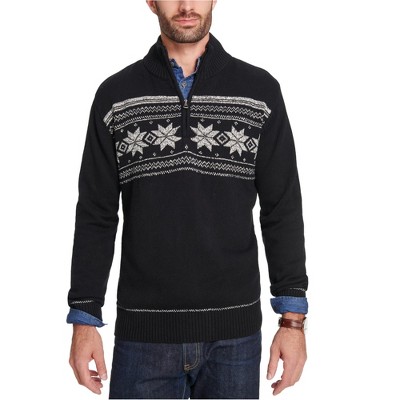 Weatherproof Mens Snowflake Knit Pullover Sweater